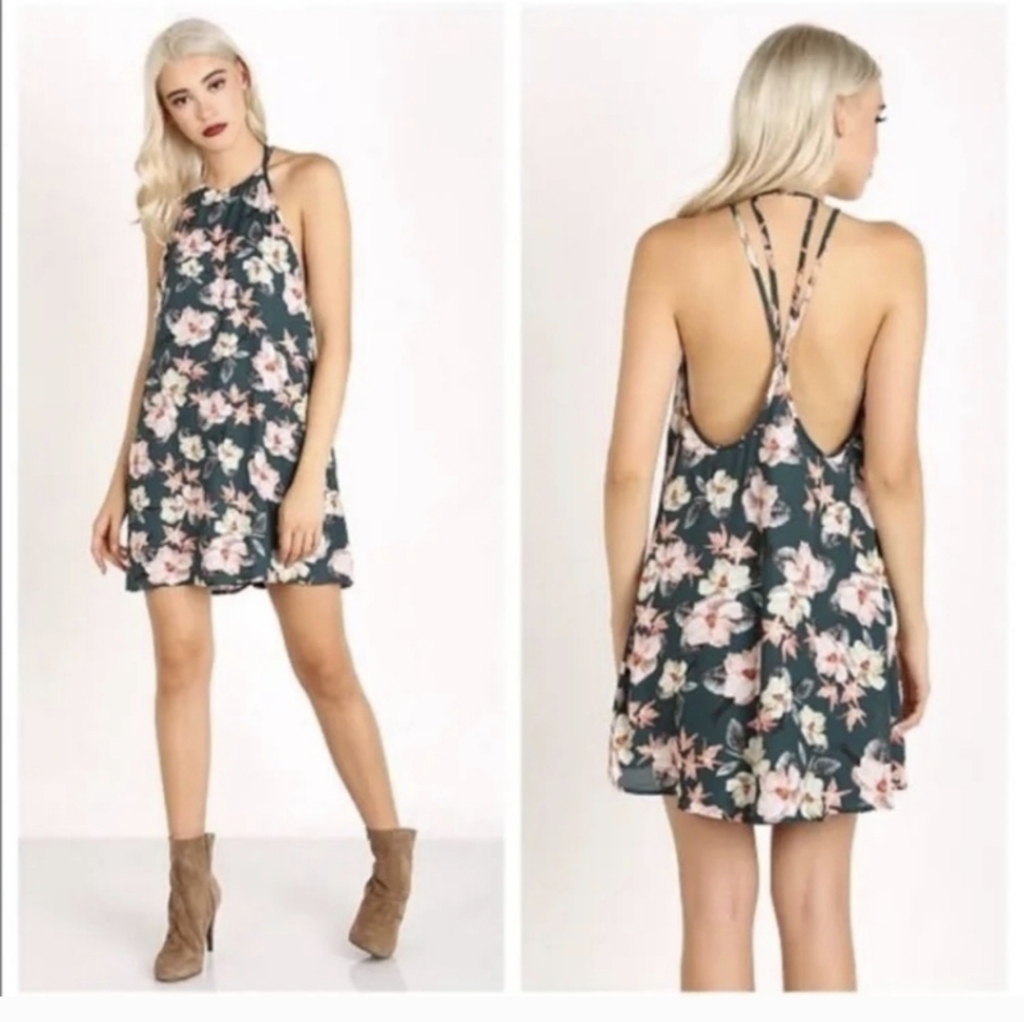 Nwt Show Me Your Mumu Emerald City Floral Martini Mini Dress Size Large